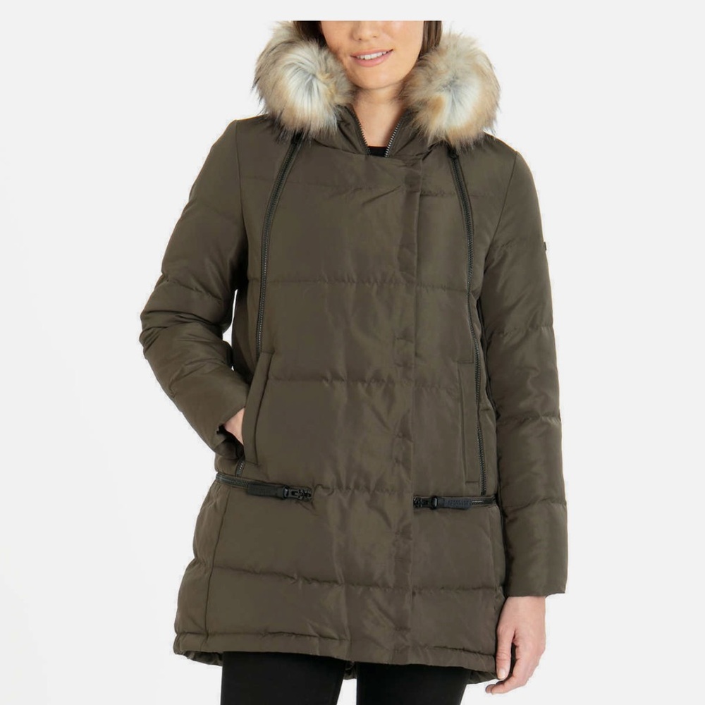 🔥NWT🔥 Derek Lam 10 Crosby Ladies' Down Jacket Size S removable fur